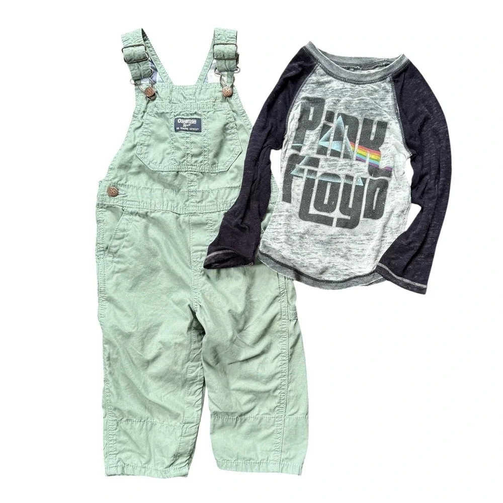 OshKosh B'gosh Overalls & Pink Floyd Tee Kids Set
